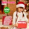 4E's Novelty 500 Pack Christmas Mini Individually Wrapped Candy Canes, Red and White Peppermint Candy Canes, Treats for Holiday Stockings and Family Sharing, Mini Christmas Candies for Occasions